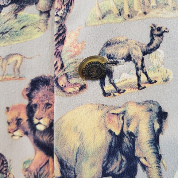 Unique Vintage Silk animal Vest by Anne Pinkerton! Size Large. - Picture 5 of 10